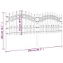Valla de jardín con punta de lanza acero recubierto negro 115cm de , Paneles de vallas - Ref: Foro24-151084, Precio: 183,01 €...