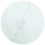 White tempered glass marble design table top Ø60x0.8 cm by , Table tops - Ref: Foro24-322248, Price: 45,54 €, Discount: %
