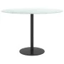 White tempered glass marble design table top Ø60x0.8 cm by , Table tops - Ref: Foro24-322248, Price: 45,54 €, Discount: %