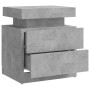 Mesita de noche madera de ingeniería gris hormigón 45x35x52 cm de , Mesitas de noche - Ref: Foro24-326853, Precio: 108,51 €, ...