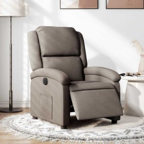 Sillón reclinable eléctrico tela gris taupé en Sillones | Comprar online en Foru.es