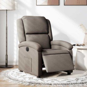 Sillón reclinable eléctrico tela gris taupé en Sillones | Comprar online en Foru.es