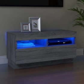 Mueble de TV con luces LED gris Sonoma 80x35x40 cm de , Muebles TV - Ref: Foro24-815724, Precio: 54,81 €, Descuento: %