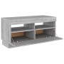 Mueble de TV con luces LED gris Sonoma 80x35x40 cm de , Muebles TV - Ref: Foro24-815724, Precio: 54,81 €, Descuento: %