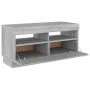 Mueble de TV con luces LED gris Sonoma 80x35x40 cm de , Muebles TV - Ref: Foro24-815724, Precio: 53,42 €, Descuento: %