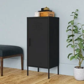 Armario de almacenamiento acero negro 42,5x35x101,5 cm de , Taquillas y armarios de almacenamiento - Ref: Foro24-336196, Prec...