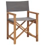 Sillas de director 2 uds madera maciza de teca gris de , Sillas de jardín - Ref: Foro24-3143629, Precio: 278,20 €, Descuento: %
