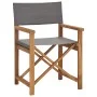 Sillas de director 2 uds madera maciza de teca gris de , Sillas de jardín - Ref: Foro24-3143629, Precio: 288,36 €, Descuento: %