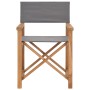 Sillas de director 2 uds madera maciza de teca gris de , Sillas de jardín - Ref: Foro24-3143629, Precio: 278,20 €, Descuento: %
