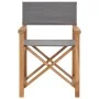 Sillas de director 2 uds madera maciza de teca gris de , Sillas de jardín - Ref: Foro24-3143629, Precio: 288,36 €, Descuento: %
