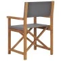 Sillas de director 2 uds madera maciza de teca gris de , Sillas de jardín - Ref: Foro24-3143629, Precio: 288,36 €, Descuento: %