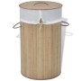 Cesto de la ropa de bambú redondo color natural de vidaXL, Cestas para ropa - Ref: Foro24-242723, Precio: 26,05 €, Descuento: %