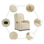 Sillón reclinable eléctrico de tela crema en Sillones | Comprar online en Foru.es