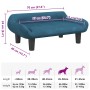 Cama para perros de terciopelo azul 70x40x24 cm en Camas para perros | Comprar online en Foru.es
