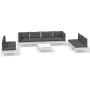 Muebles de jardín 9 pzas con cojines madera maciza de pino de , Conjuntos de jardín - Ref: Foro24-3096239, Precio: 762,93 €, ...