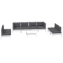 Muebles de jardín 9 pzas con cojines madera maciza de pino de , Conjuntos de jardín - Ref: Foro24-3096239, Precio: 762,93 €, ...