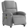 Sillón reclinable de masaje eléctrico tela gris claro en Sillones | Comprar online en Foru.es