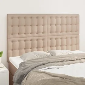 Cabeceros 4 unidades cuero sintético capuchino 72x5x78/88 cm de , Cabeceros y pies de cama - Ref: Foro24-3116427, Precio: 122...