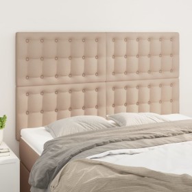 Cabeceros 4 unidades cuero sintético capuchino 72x5x78/88 cm de , Cabeceros y pies de cama - Ref: Foro24-3116427, Precio: 125...