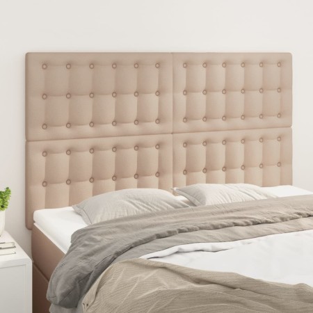 Cabeceros 4 unidades cuero sintético capuchino 72x5x78/88 cm de , Cabeceros y pies de cama - Ref: Foro24-3116427, Precio: 125...