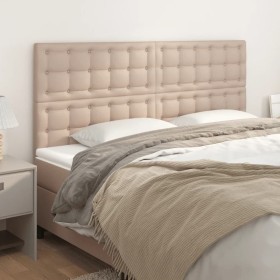 Cabeceros 4 unidades cuero sintético capuchino 80x5x78/88 cm de , Cabeceros y pies de cama - Ref: Foro24-3116433, Precio: 119...