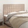 Cabeceros 4 unidades cuero sintético capuchino 80x5x78/88 cm de , Cabeceros y pies de cama - Ref: Foro24-3116433, Precio: 119...