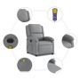 Sillón reclinable de masaje eléctrico tela gris claro en Sillones | Comprar online en Foru.es