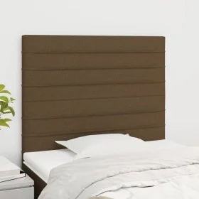 Cabeceros 2 unidades de tela marrón oscuro 100x5x78/88 cm de , Cabeceros y pies de cama - Ref: Foro24-3116465, Precio: 59,86 ...