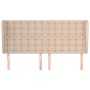 Cabecero con orejas cuero sintético capuchino 163x23x118/128 cm de , Cabeceros y pies de cama - Ref: Foro24-3118057, Precio: ...