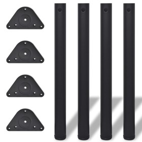 Patas de mesa ajustables en 4 alturas negro 710 mm de vidaXL, Patas para mesas - Ref: Foro24-242148, Precio: 42,70 €, Descuen...
