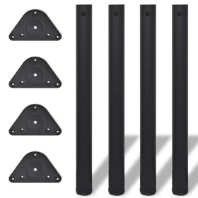 Patas de mesa ajustables en 4 alturas negro 710 mm de vidaXL, Patas para mesas - Ref: Foro24-242148, Precio: 43,08 €, Descuen...