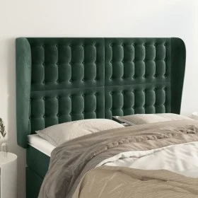 Kopfteil mit dunkelgrünen Samtohren 147x23x118/128cm von , Kopf- und Fußteile - Ref: Foro24-3118441, Preis: 140,98 €, Rabatt: %