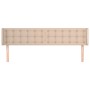 Cabecero de cuero sintético color capuchino 163x16x78/88 cm de , Cabeceros y pies de cama - Ref: Foro24-3118869, Precio: 74,7...