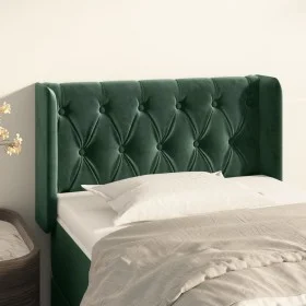 Dark green velvet headboard 83x16x78/88 cm by , Headboards and footboards - Ref: Foro24-3119137, Price: 57,18 €, Discount: %