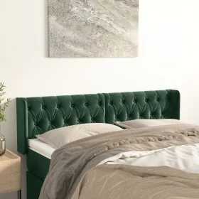 Kopfteil aus dunkelgrünem Samt, 163 x 16 x 78/88 cm von , Kopf- und Fußteile - Ref: Foro24-3119161, Preis: 94,90 €, Rabatt: %