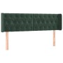 Cabecero de terciopelo verde oscuro 163x16x78/88 cm de , Cabeceros y pies de cama - Ref: Foro24-3119161, Precio: 92,41 €, Des...