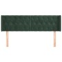 Cabecero de terciopelo verde oscuro 163x16x78/88 cm de , Cabeceros y pies de cama - Ref: Foro24-3119161, Precio: 92,41 €, Des...