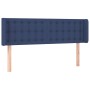 Cabecero de tela azul 147x16x78/88 cm de , Cabeceros y pies de cama - Ref: Foro24-3119206, Precio: 63,88 €, Descuento: %