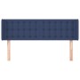 Cabecero de tela azul 147x16x78/88 cm de , Cabeceros y pies de cama - Ref: Foro24-3119206, Precio: 63,88 €, Descuento: %