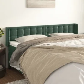 Dark green velvet headboard 183x16x78/88 cm by , Headboards and footboards - Ref: Foro24-3119265, Price: 75,01 €, Discount: %