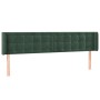 Cabecero de terciopelo verde oscuro 203x16x78/88 cm de , Cabeceros y pies de cama - Ref: Foro24-3119271, Precio: 84,63 €, Des...