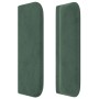 Cabecero de terciopelo verde oscuro 203x16x78/88 cm de , Cabeceros y pies de cama - Ref: Foro24-3119271, Precio: 84,63 €, Des...