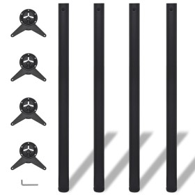 Patas de mesa ajustables en 4 alturas negro 1100 mm de vidaXL, Patas para mesas - Ref: Foro24-242141, Precio: 77,60 €, Descue...