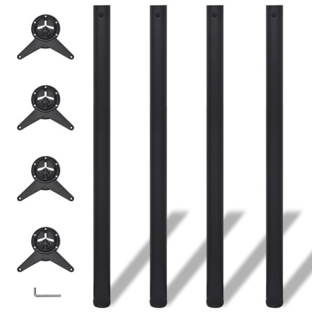 Patas de mesa ajustables en 4 alturas negro 1100 mm de vidaXL, Patas para mesas - Ref: Foro24-242141, Precio: 77,60 €, Descue...