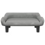 Cama para perros de terciopelo gris claro 70x40x24 cm en Camas para perros | Comprar online en Foru.es