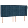 Cabecero con orejas de terciopelo azul oscuro 163x23x118/128 cm de , Cabeceros y pies de cama - Ref: Foro24-3118448, Precio: ...