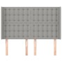 Cabecero con orejas de tela gris claro 147x16x118/128 cm de , Cabeceros y pies de cama - Ref: Foro24-3120012, Precio: 119,03 ...