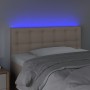 Cabecero con LED cuero sintético color capuchino 90x5x78/88 cm de , Cabeceros y pies de cama - Ref: Foro24-3121695, Precio: 4...