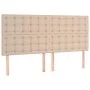 Cabecero luces LED cuero sintético capuchino 160x5x118/128cm de , Cabeceros y pies de cama - Ref: Foro24-3122525, Precio: 121...