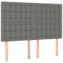 Cabecero con luces LED tela gris oscuro 144x5x118/128 cm de , Cabeceros y pies de cama - Ref: Foro24-3122857, Precio: 129,30 ...